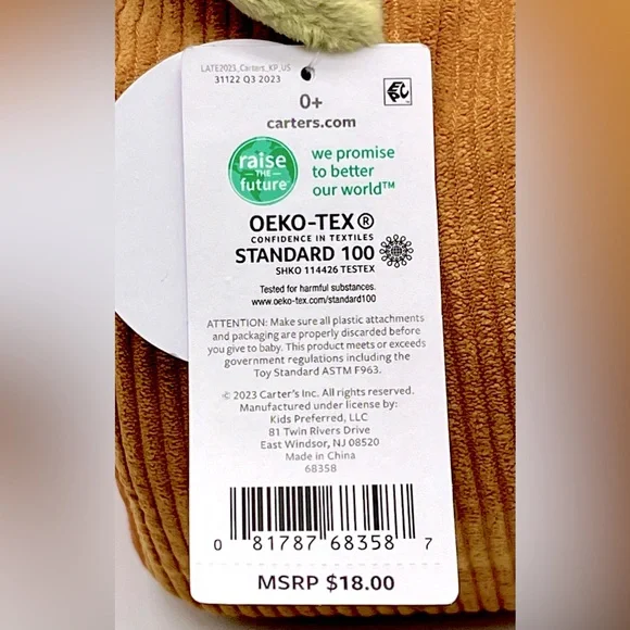 NWT Carter’s Fall Harvest Farmer’s Market Plush Activity Toy - Picture 9 of 10